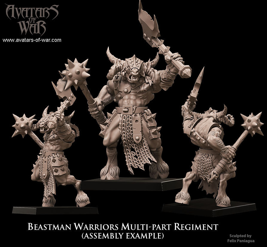 Beastmen with Two Weapons Multi-Part Regiment