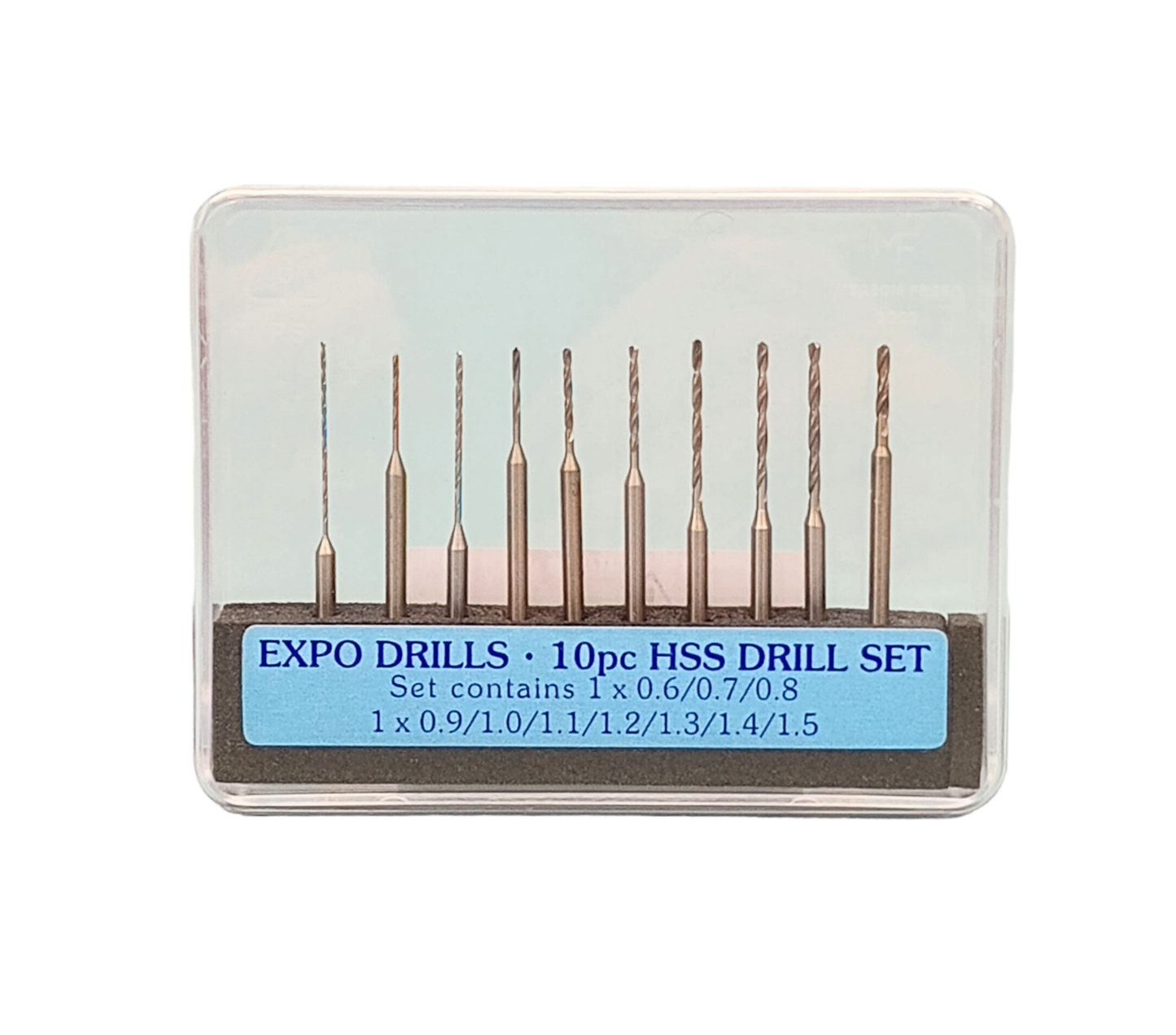 Expo Tools 10pc HSS Twist Drill Bit Set (0.6-1.5mm)