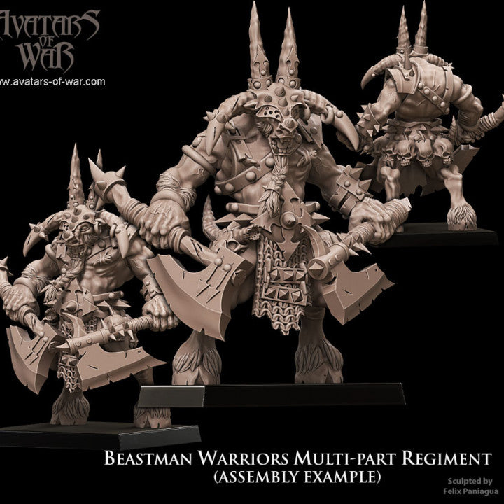 Beastmen with Two Weapons Multi-Part Regiment