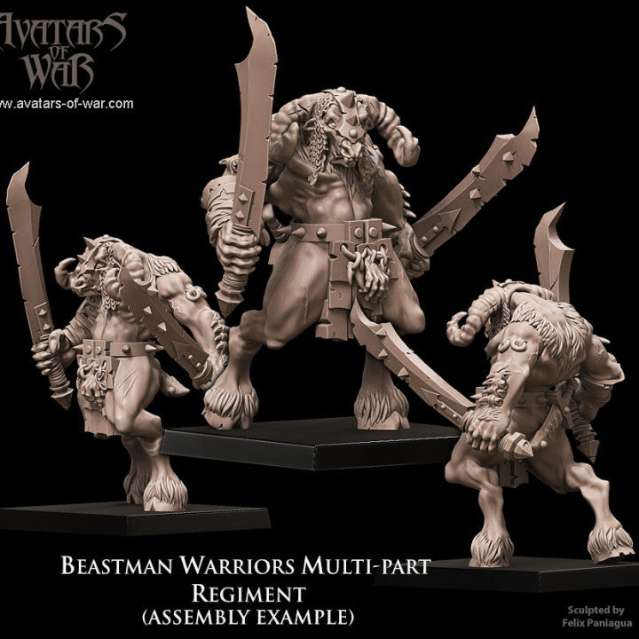 Beastmen with Two Weapons Multi-Part Regiment