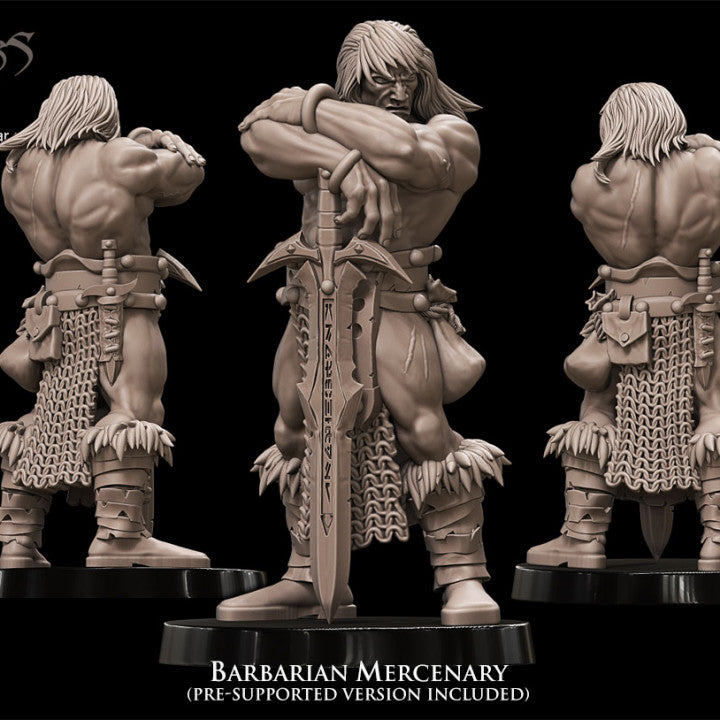 Barbarian Mercenary with Greatsword