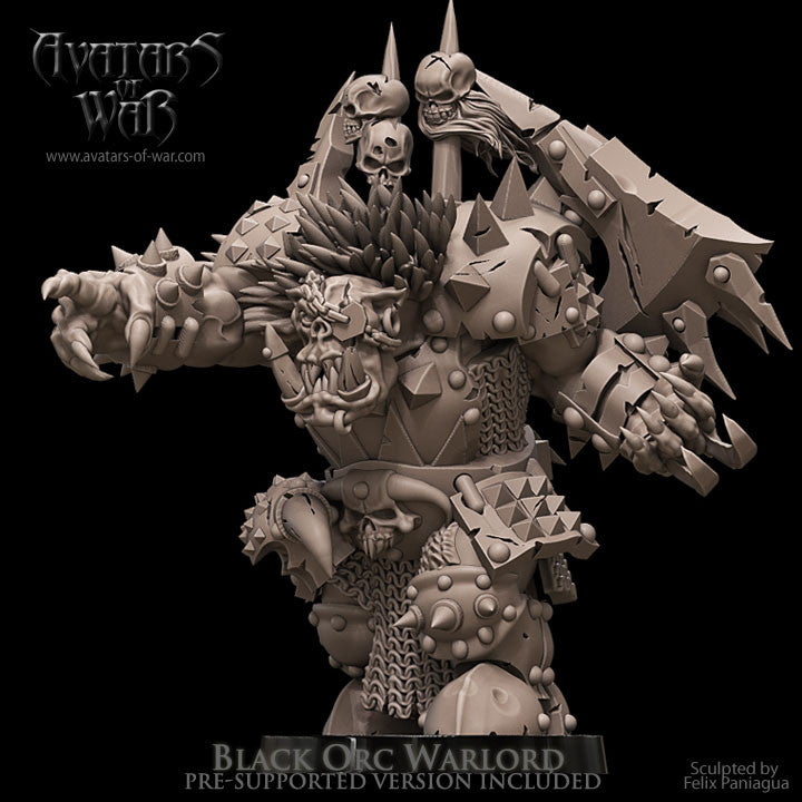 Black Orc Warboss with Great Axe