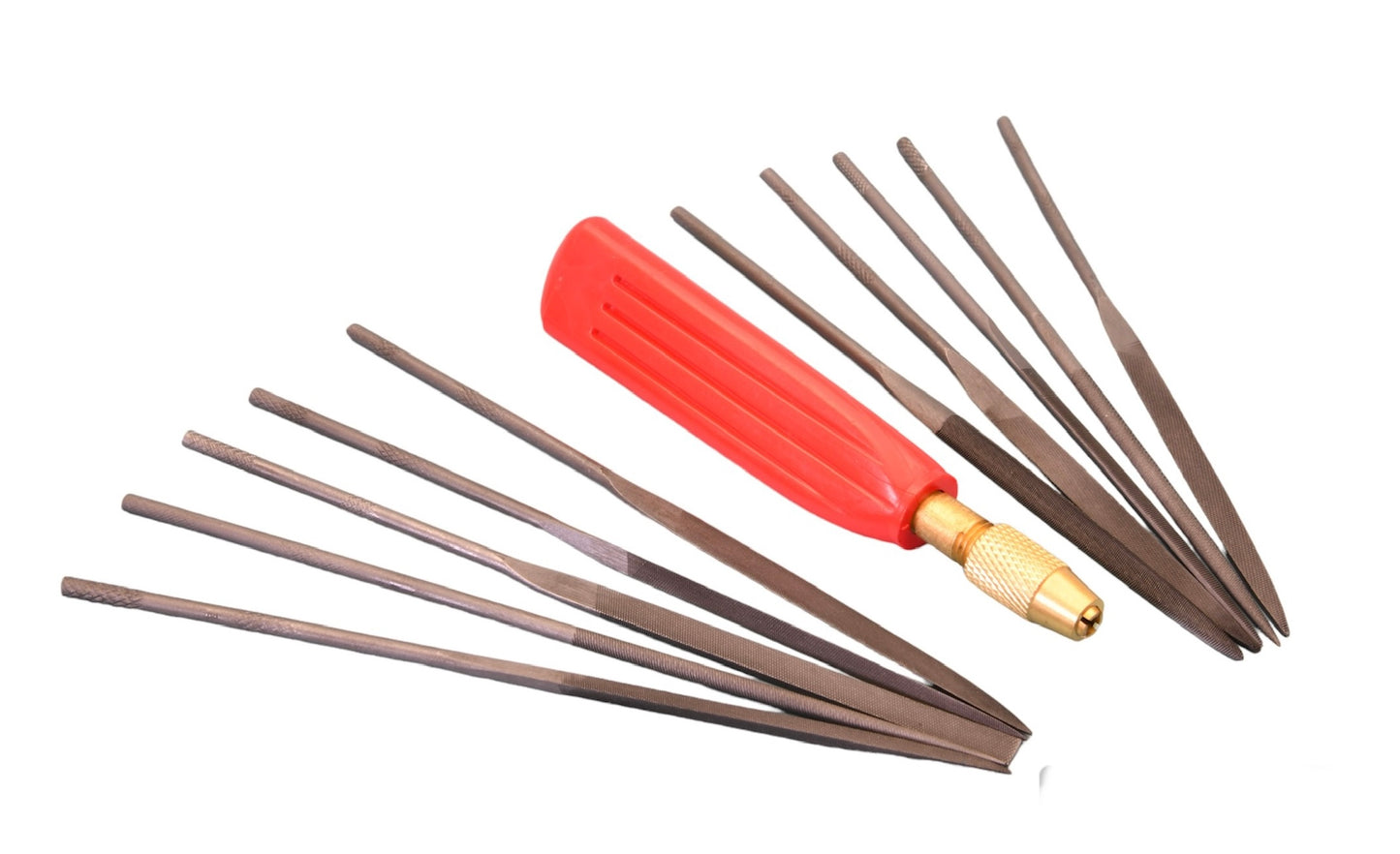 Expo Tools 10pc Needle File with Handle Set