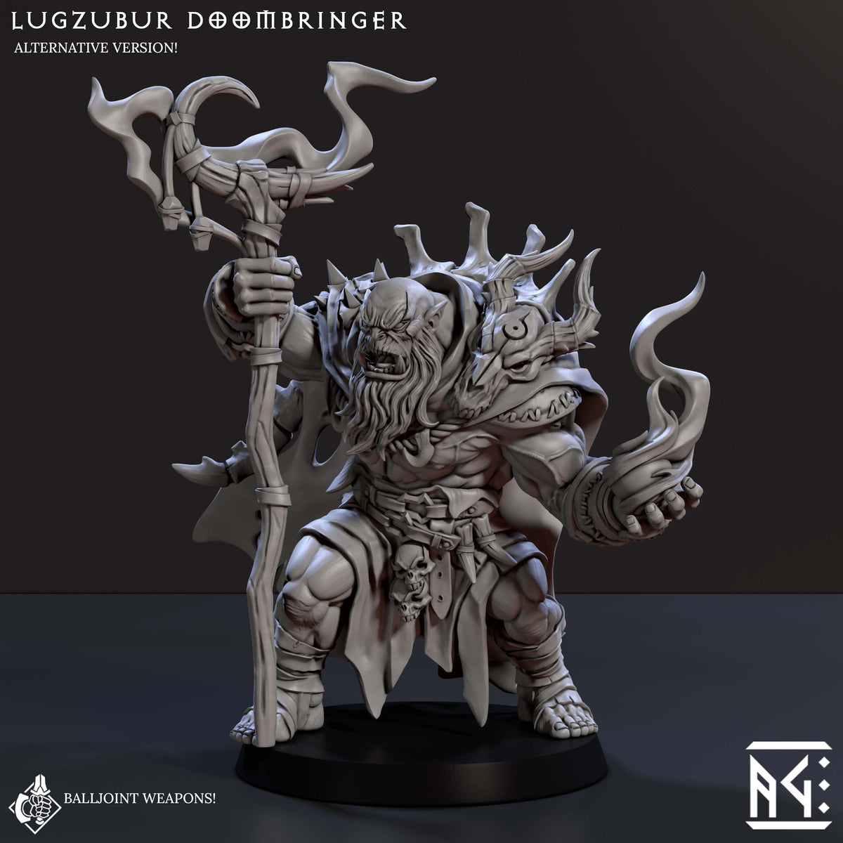 Lugzubur Doombringer the Orc Warlock