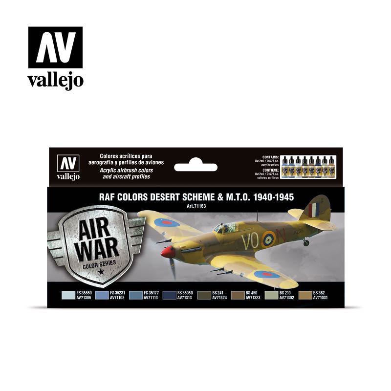 Vallejo Model Air RAF Desert and Mediterranean (1940-45) Set