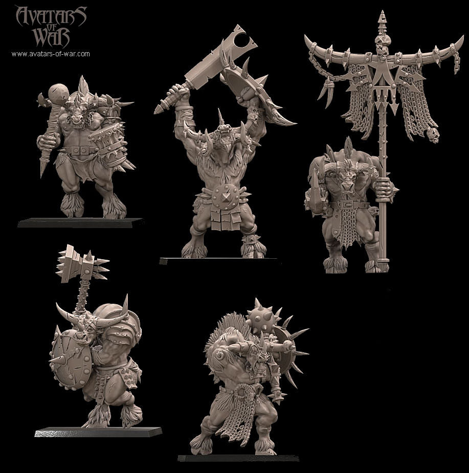 Minotaurs with Weapon and Shield Regiment I