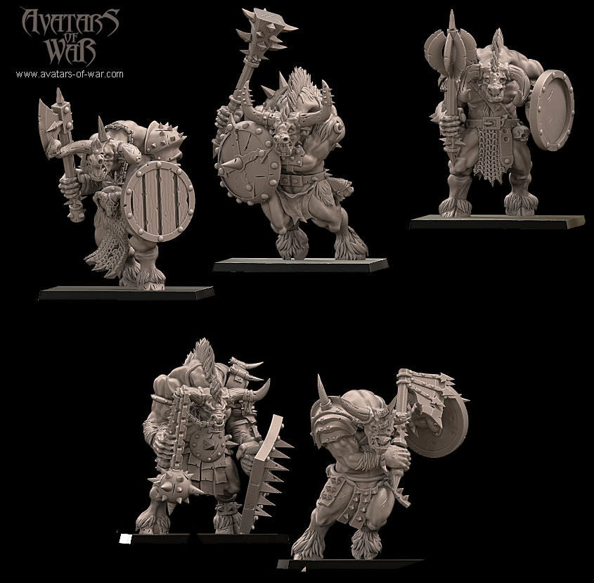 Minotaurs with Weapon and Shield Regiment II