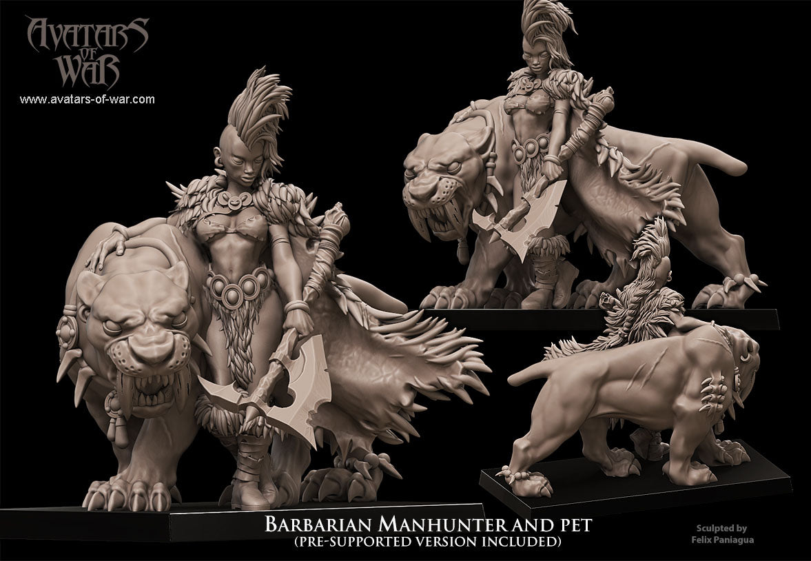 Barbarian Manhunter with Sabretooth