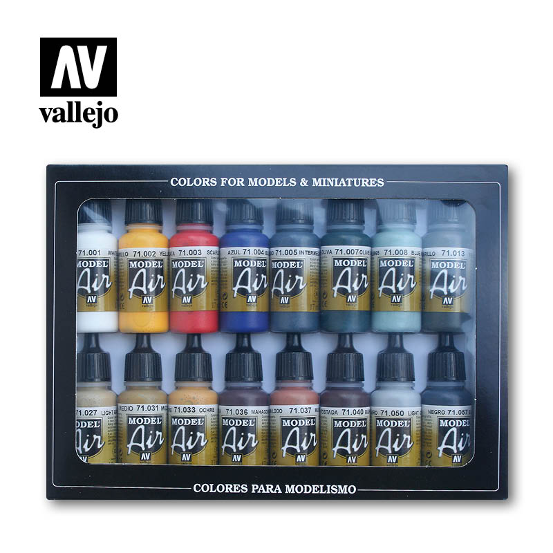 Vallejo Model Air Basic Colours Set (x16)