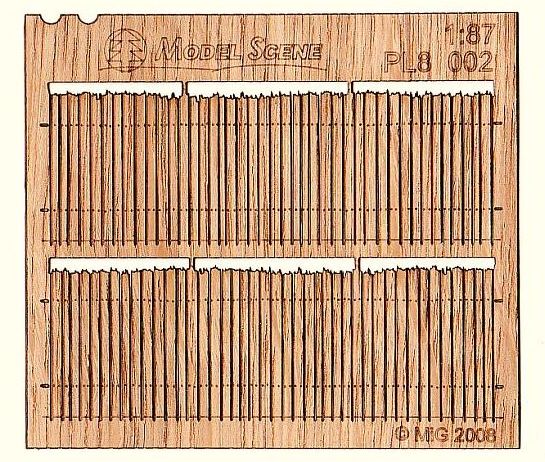 Model Scene - PL8-003 - Small Rough Cut Wooden Fence II