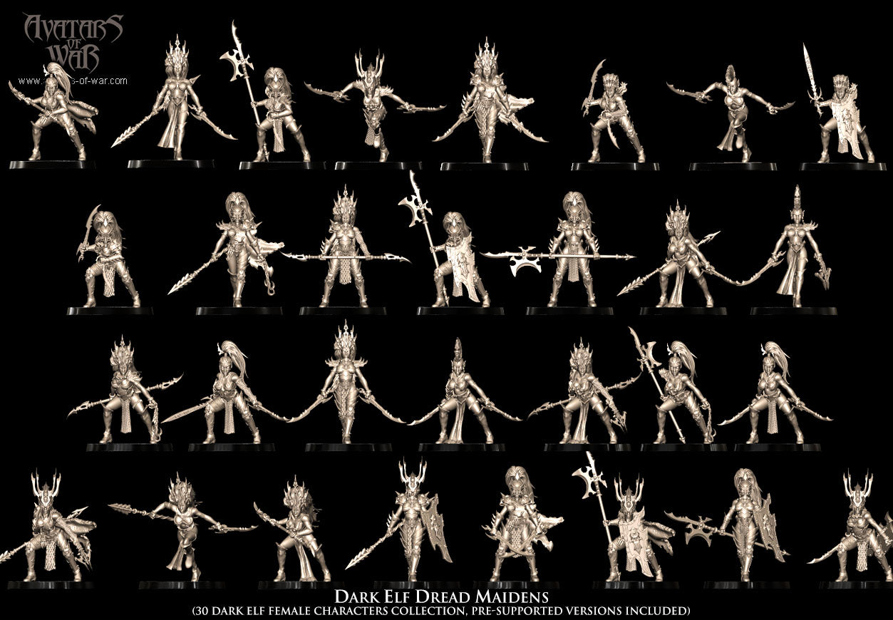 Dark Elf Dread Maidens Regiment