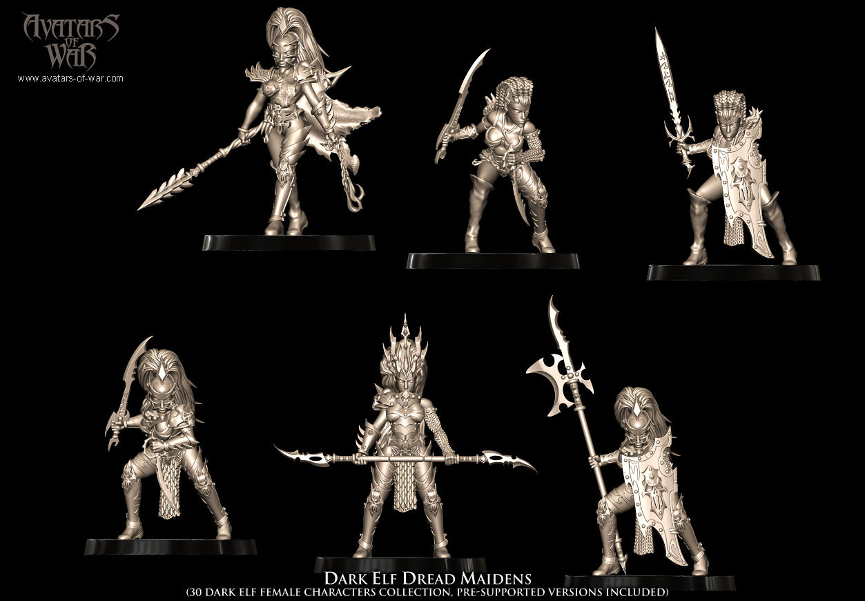 Dark Elf Dread Maidens Regiment