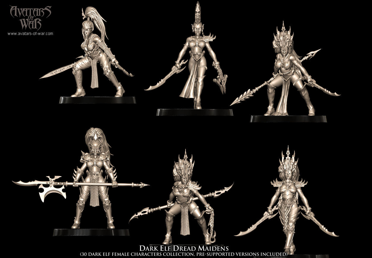 Dark Elf Dread Maidens Regiment