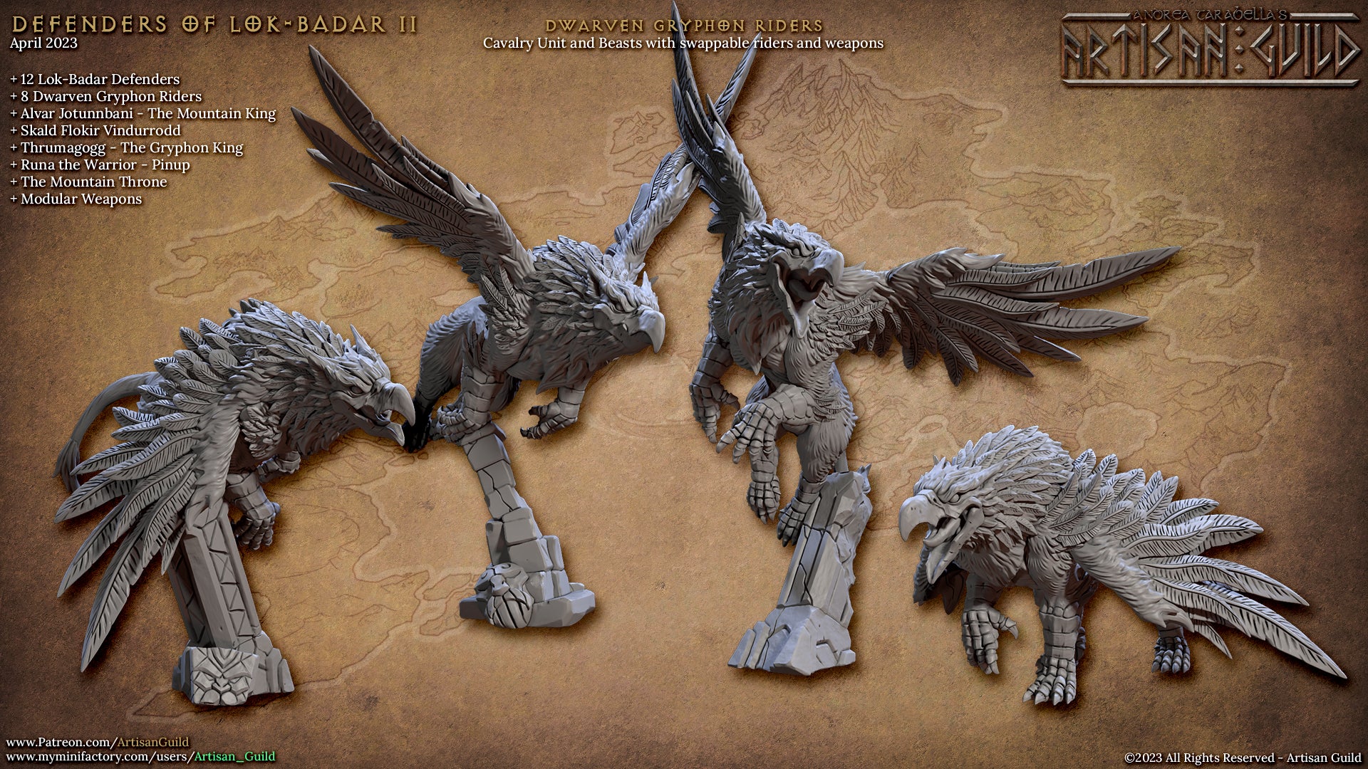 Artisan Guild - Defenders of Lok-Badar - Gryphons (4x warriors