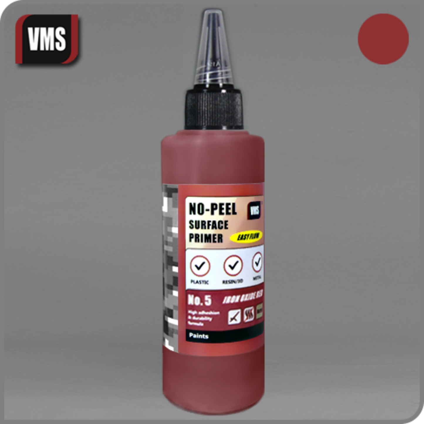 VMS No-Peel Primer Iron Oxide Red (100ml)