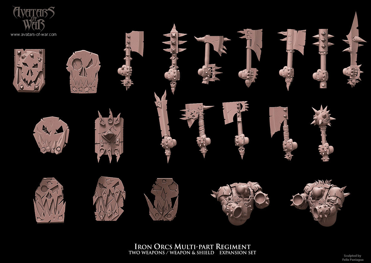 Two Weapon Black Orc Multi-Part Regiment