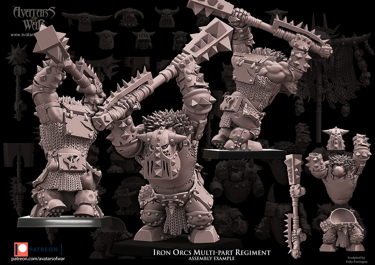 Two Weapon Black Orc Multi-Part Regiment
