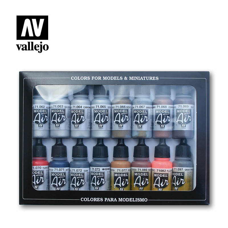 Vallejo Model Air Metallic Colours Set