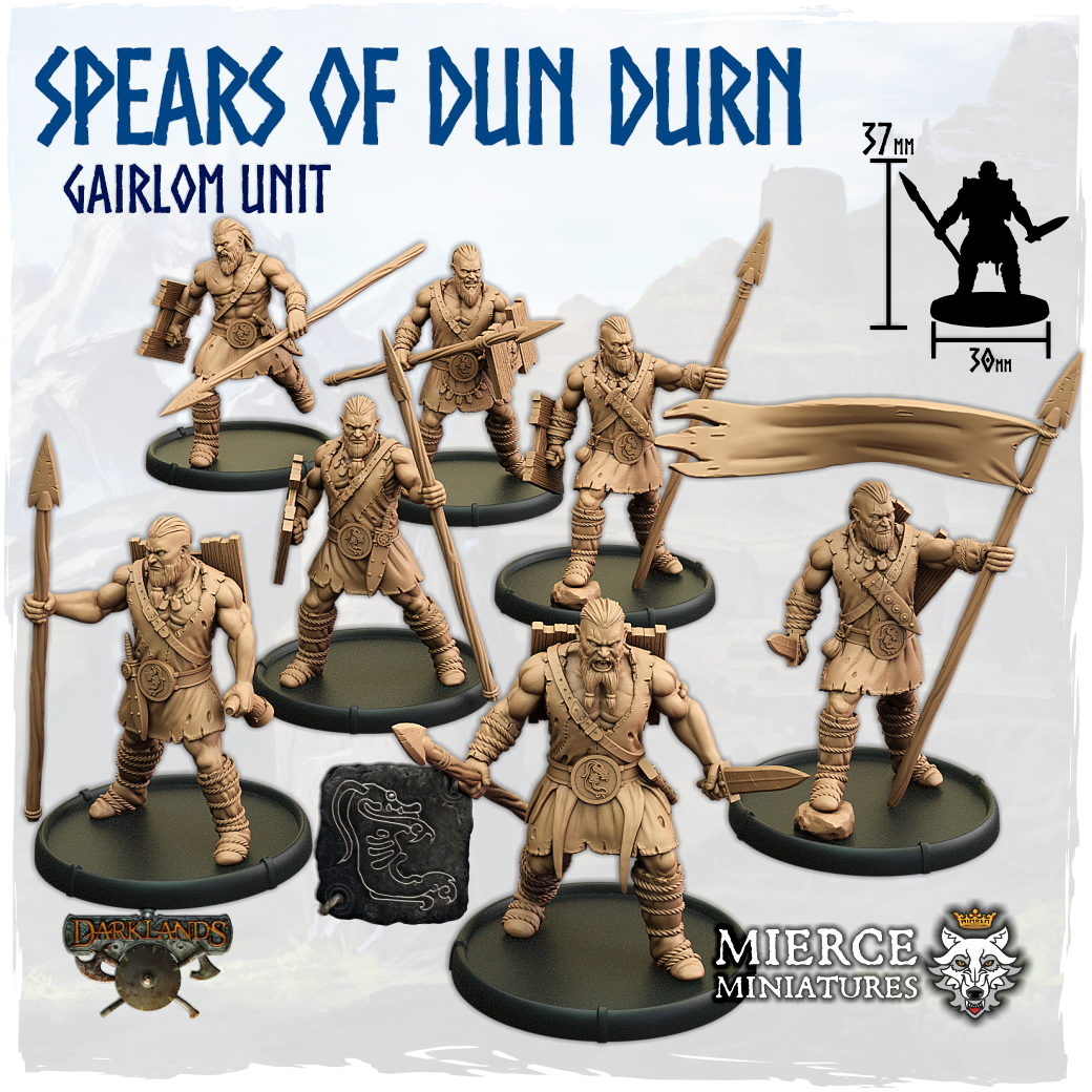 Spears of Dun Durn, Gairlom Unit (7x warriors w cmd)