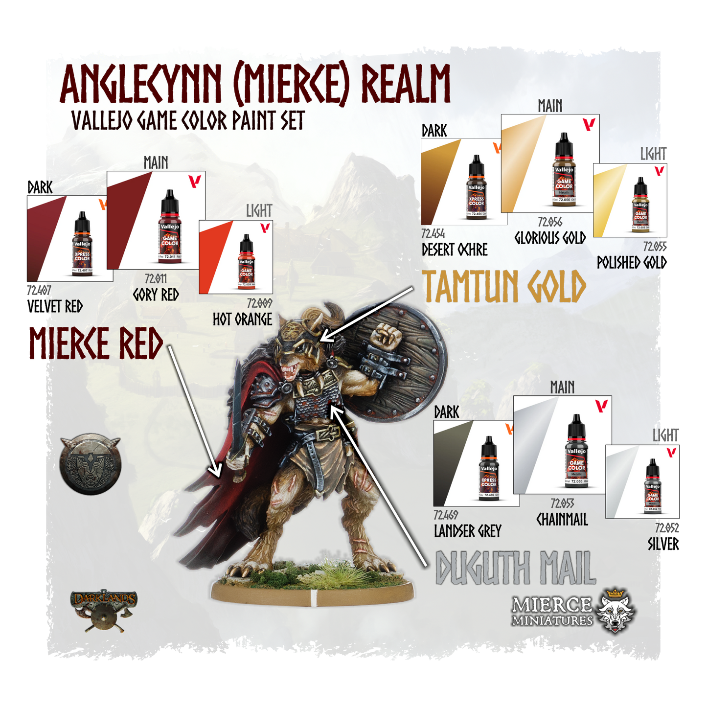 Anglecynn (Mierce) Paint Set (Vallejo Game Color)