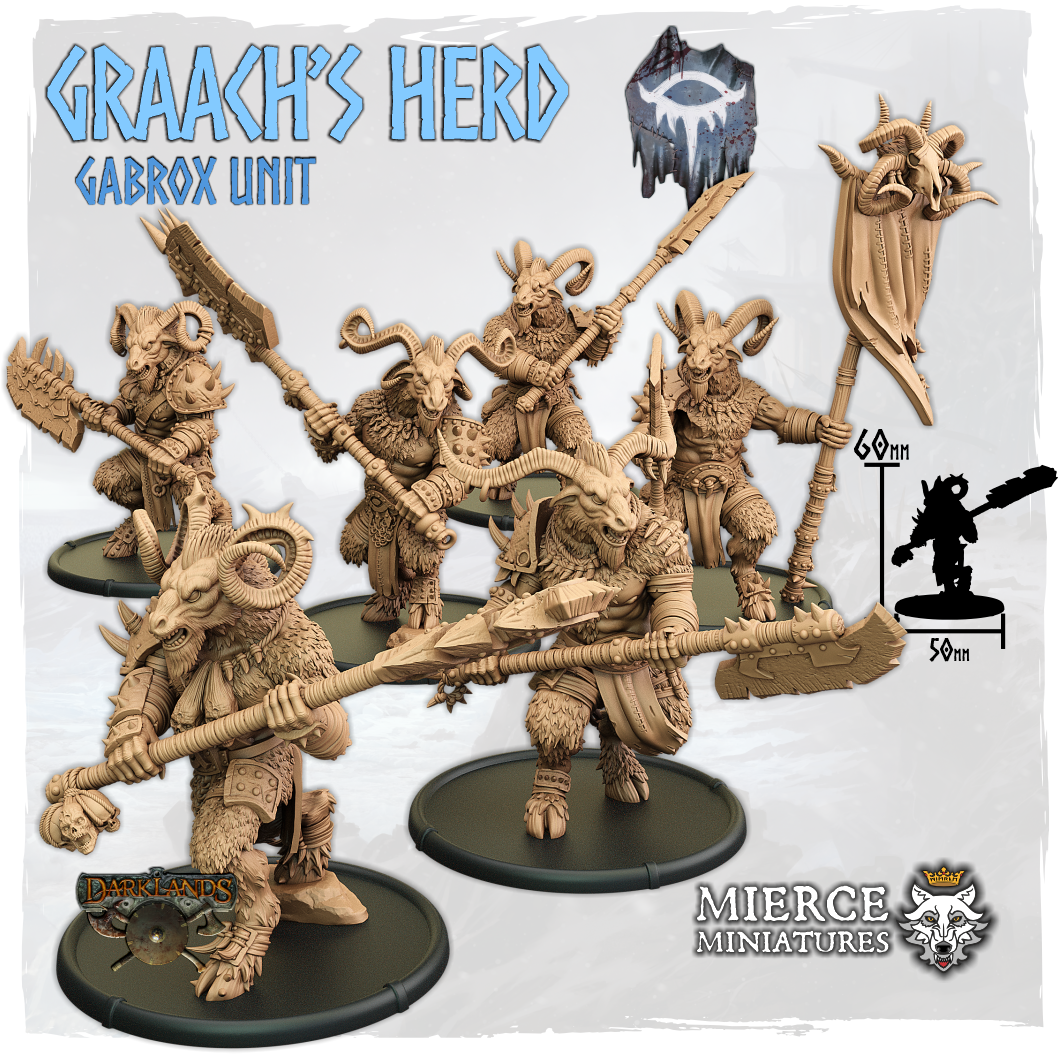 Graach's Herd, Gabrox Unit (6x warriors w cmd)