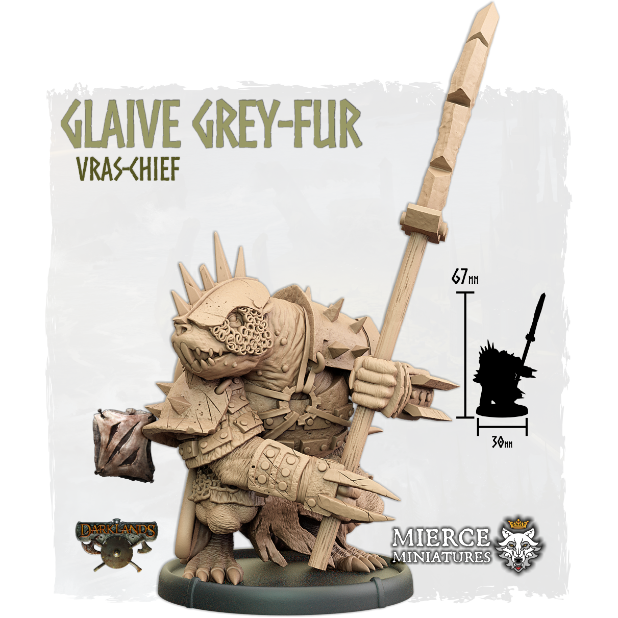 Glaive Grey-Fur, Vras-Chief on Foot