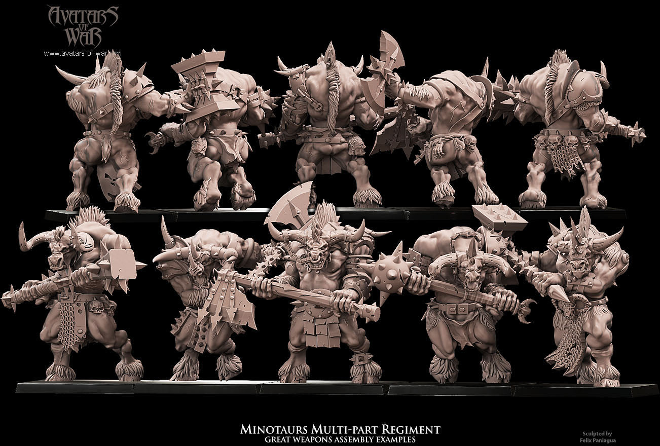 Minotaurs with Great Weapons Multi-Part Regiment