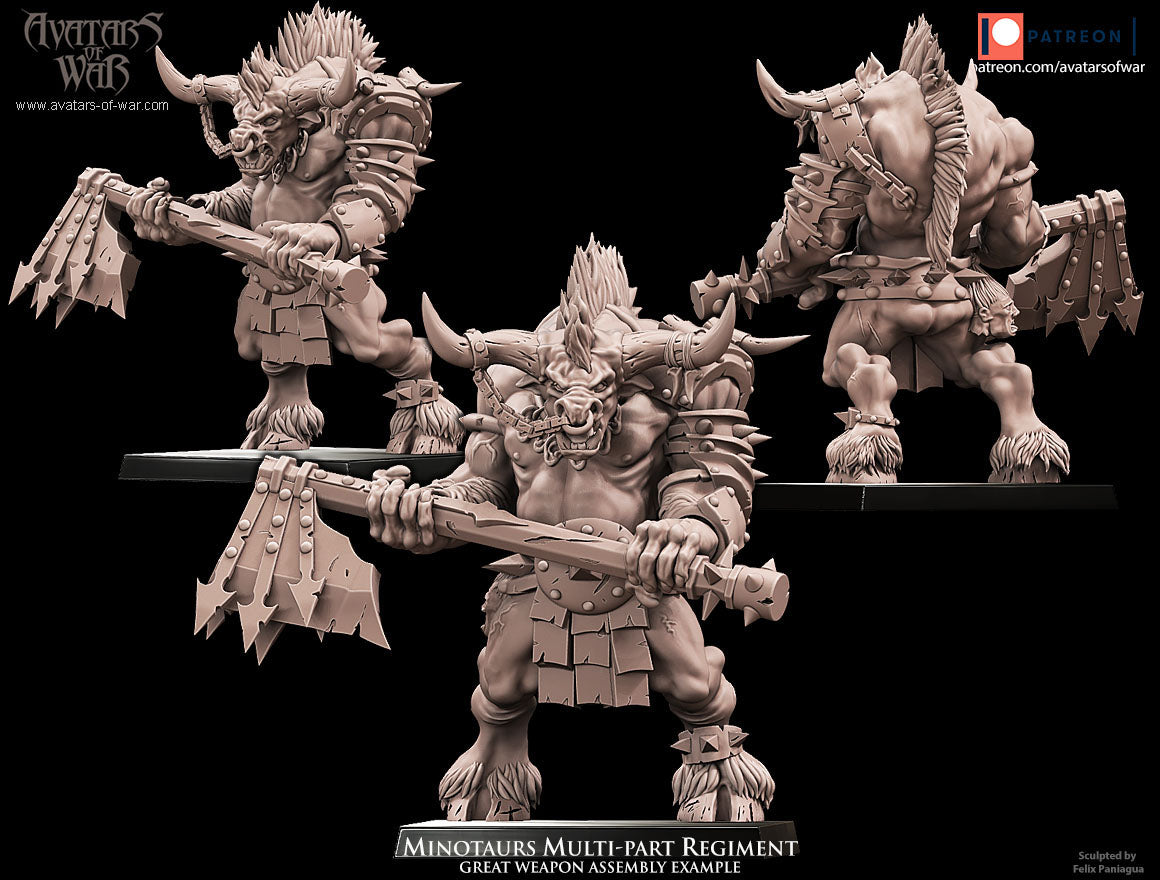 Minotaurs with Great Weapons Multi-Part Regiment
