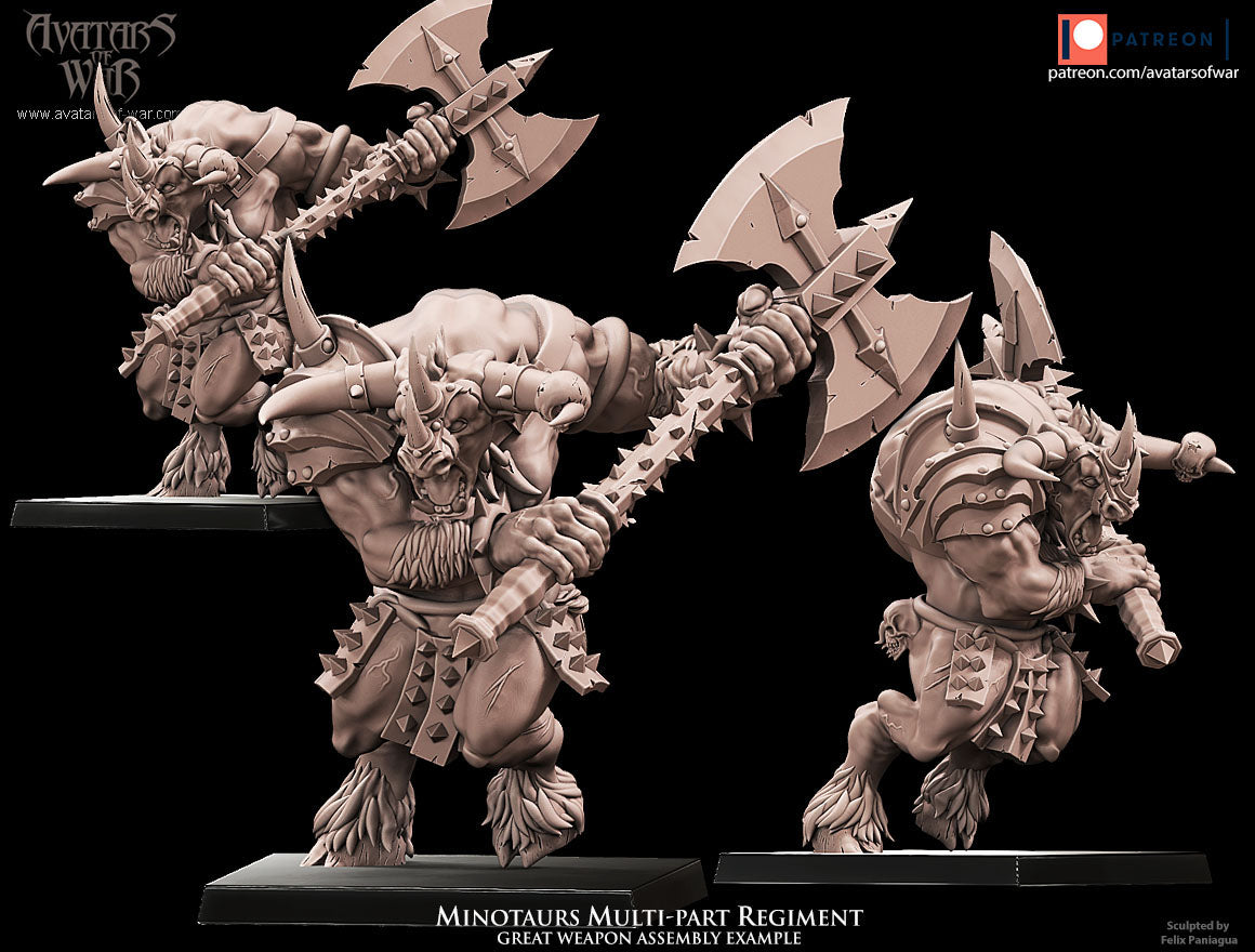 Minotaurs with Great Weapons Multi-Part Regiment