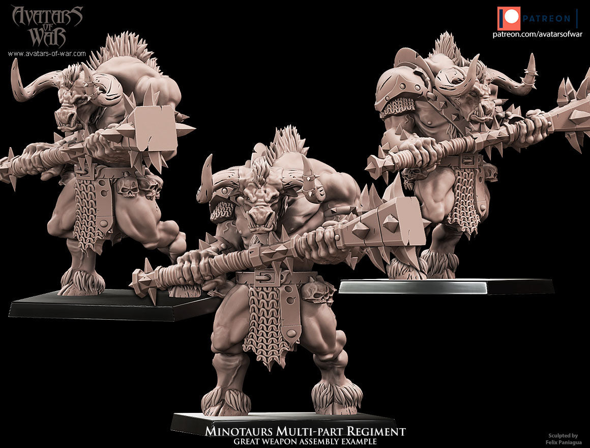 Minotaurs with Great Weapons Multi-Part Regiment