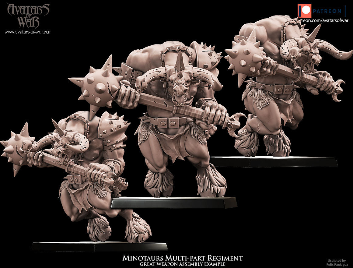 Minotaurs with Great Weapons Multi-Part Regiment