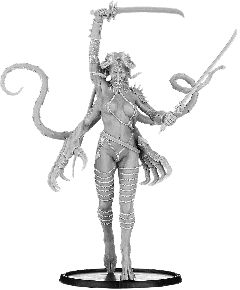 Lamashtia, Pleasure Demon with Swords
