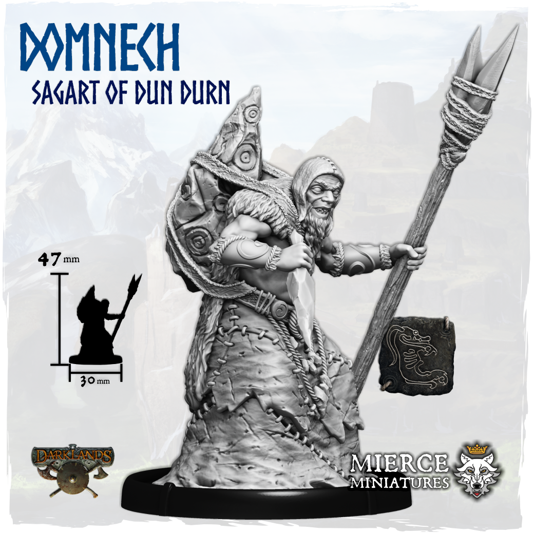 Skullcap Domnech, Sagart of Dun Durn on Foot