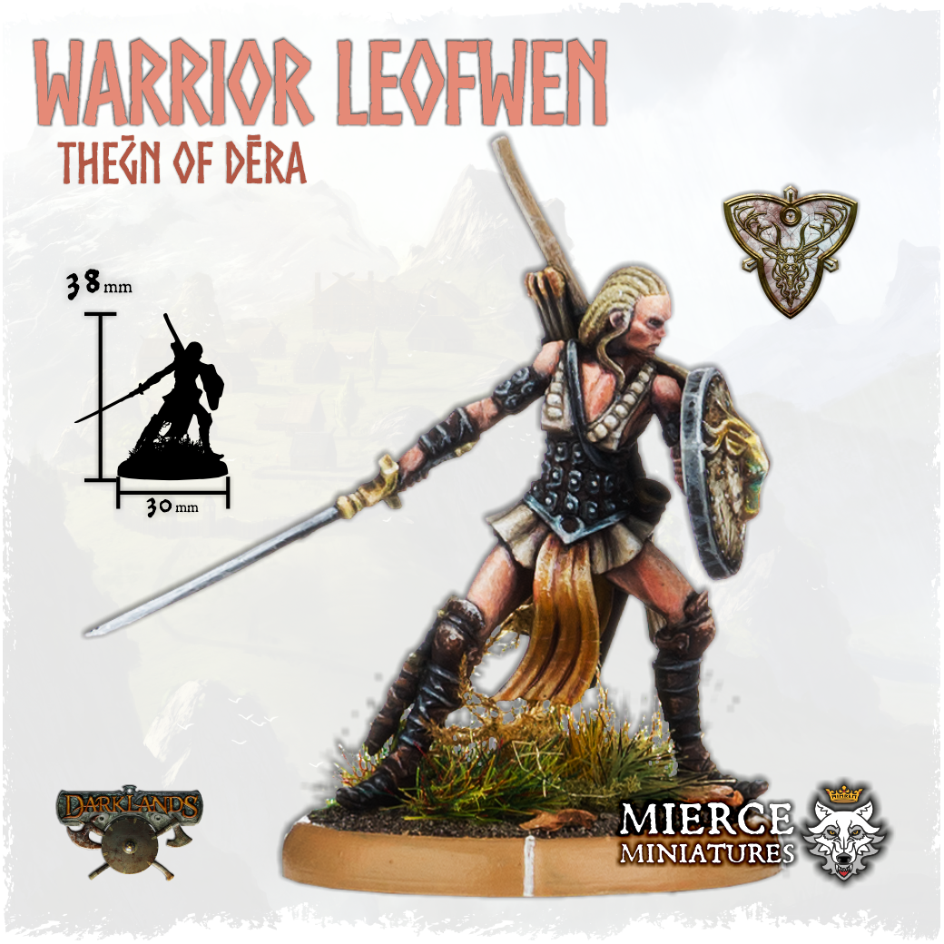 Warrior Leofwen, Theḡn of Dēra on Foot