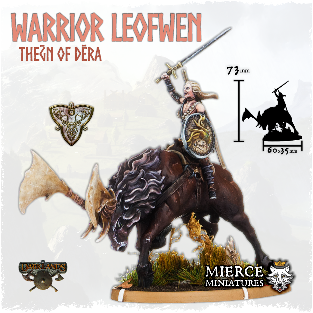 Warrior Leofwen, Theḡn of Dēra on Great Hart