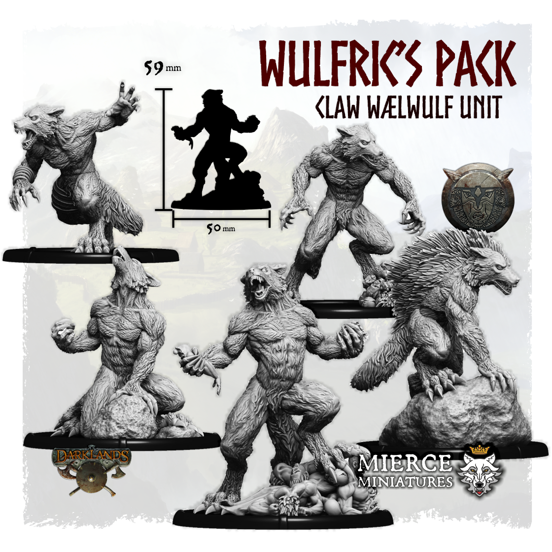 Wulfric's Pack, Wælwulf Unit (5x warriors w cmd)