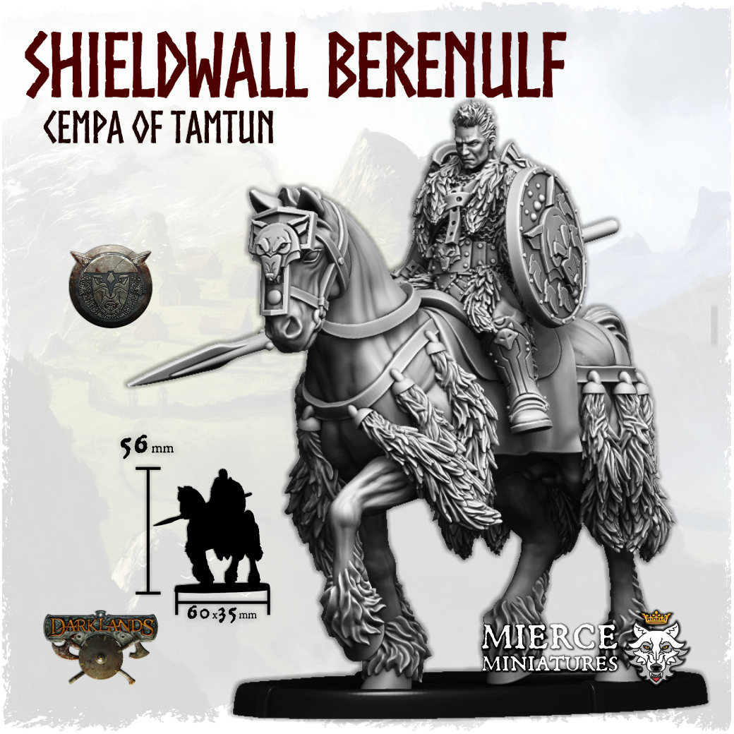 Shieldwall Berenulf Wulfshead, Cempa of Tamtun on Horse