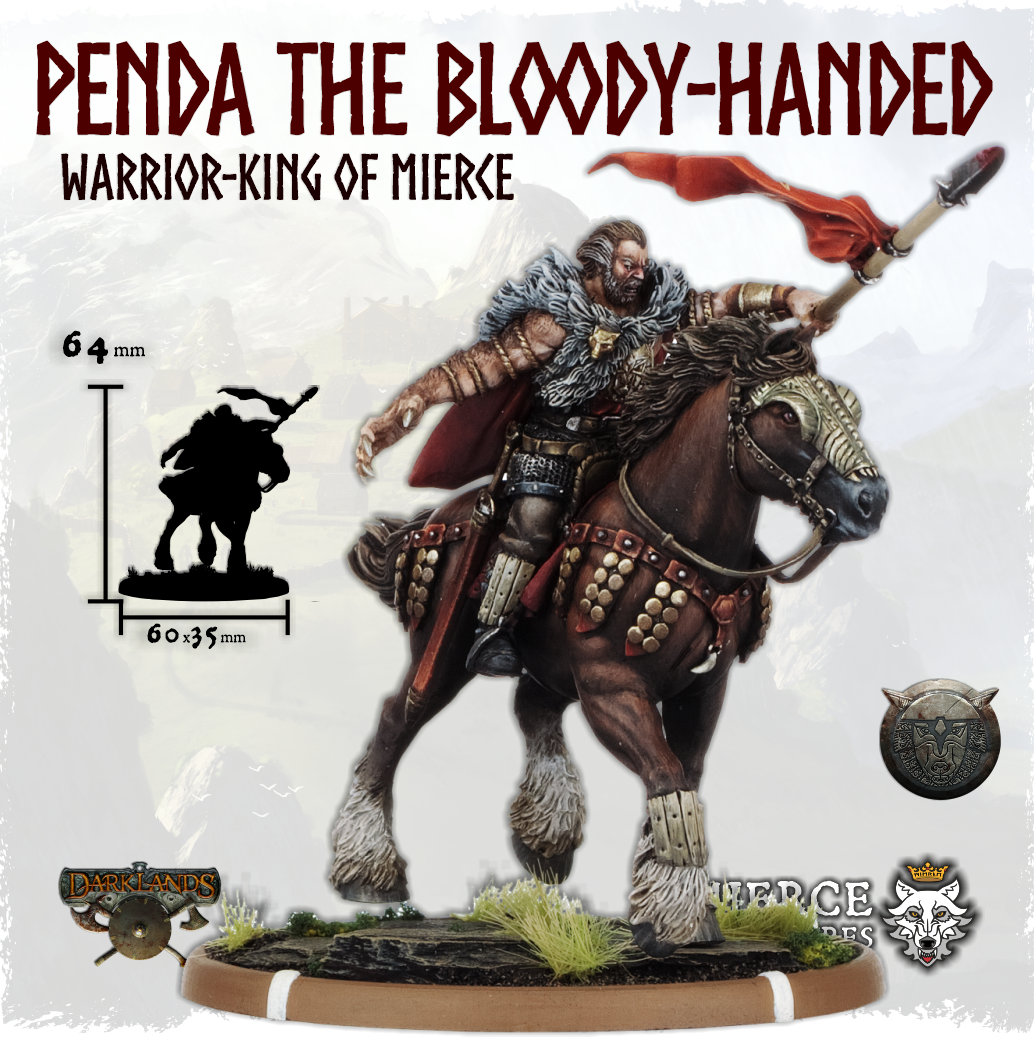 Penda the Bloody-Handed, Warrior-King of Mierce on Horse