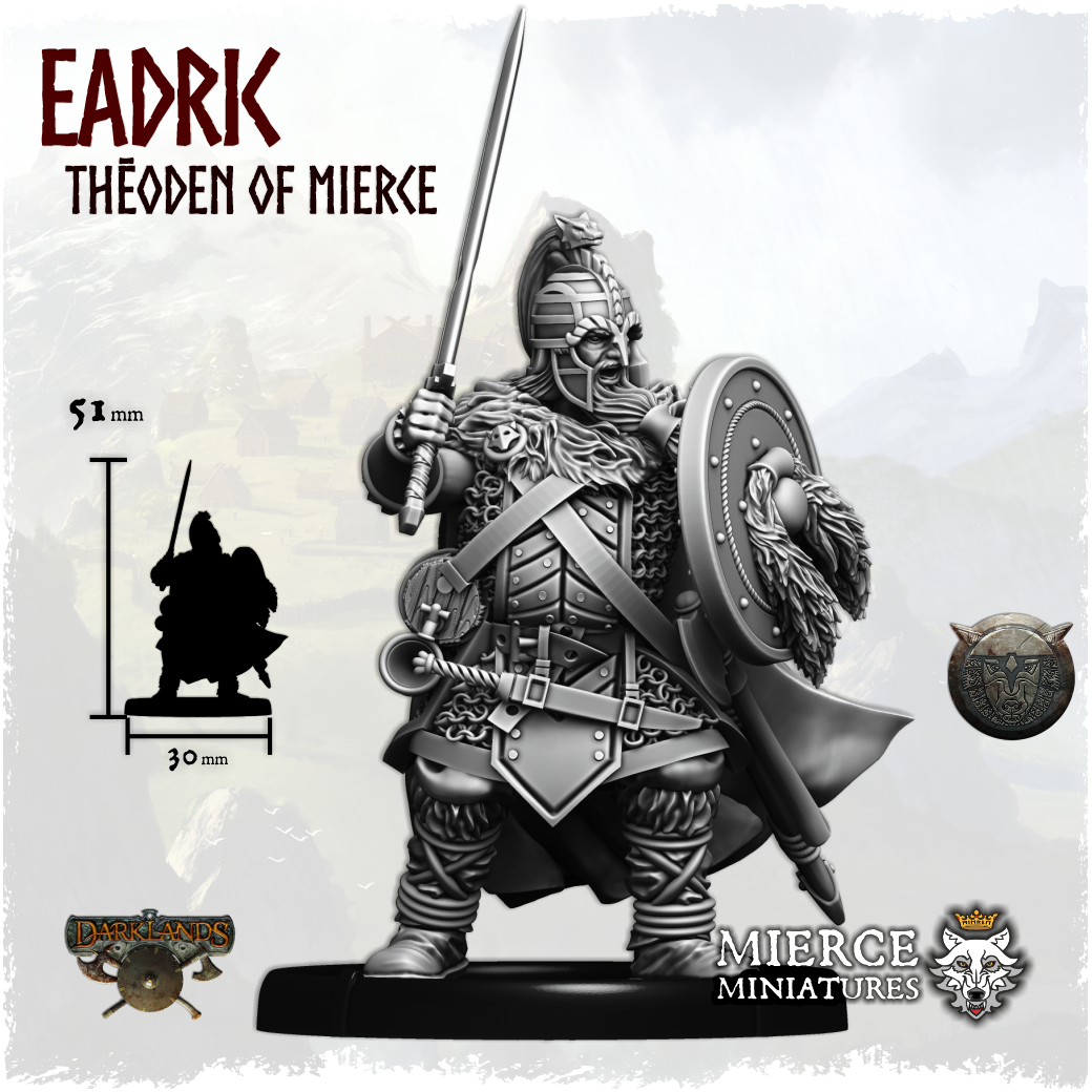 Helmed Shieldwall Eadric, Thēoden of Mierce on Foot