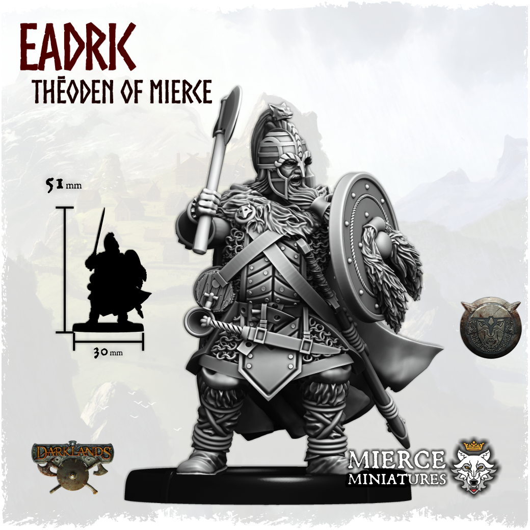 Helmed Shieldwall Eadric with Axe, Thēoden of Mierce on Foot