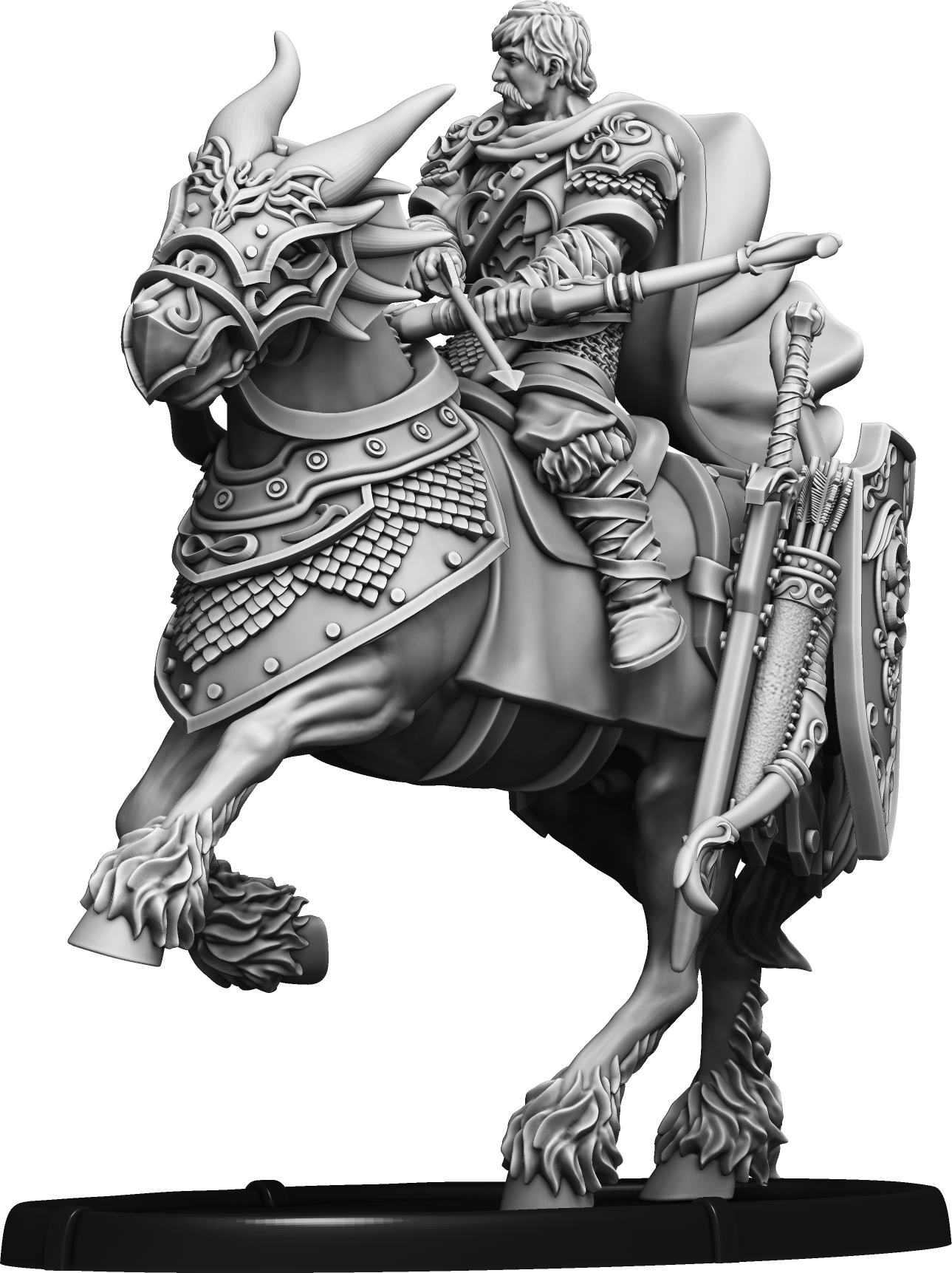 Saethwr Urien, Teyrn of Môn on Horse