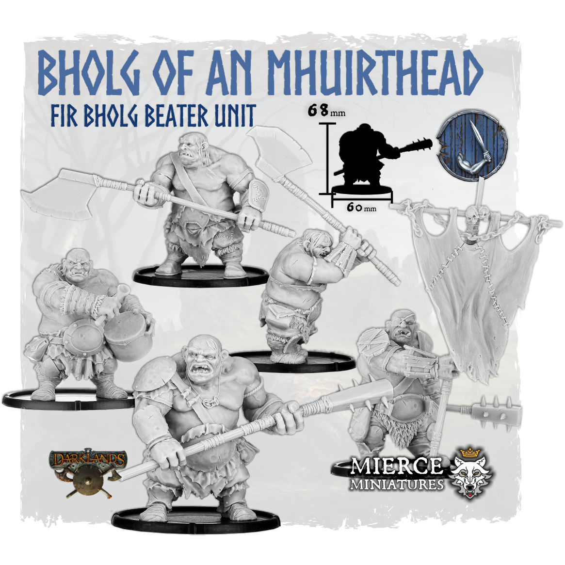 Bholg of an Mhuirthead, Fir Bholg Beater Unit (5x warriors w cmd)