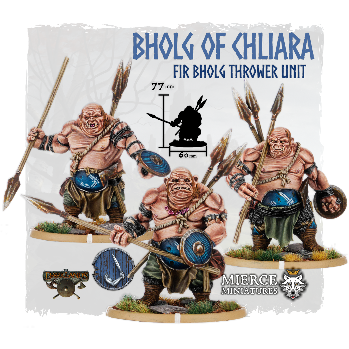 Bholg of Chliara, Fir Bholg Thrower Unit (3x warriors w cmd)
