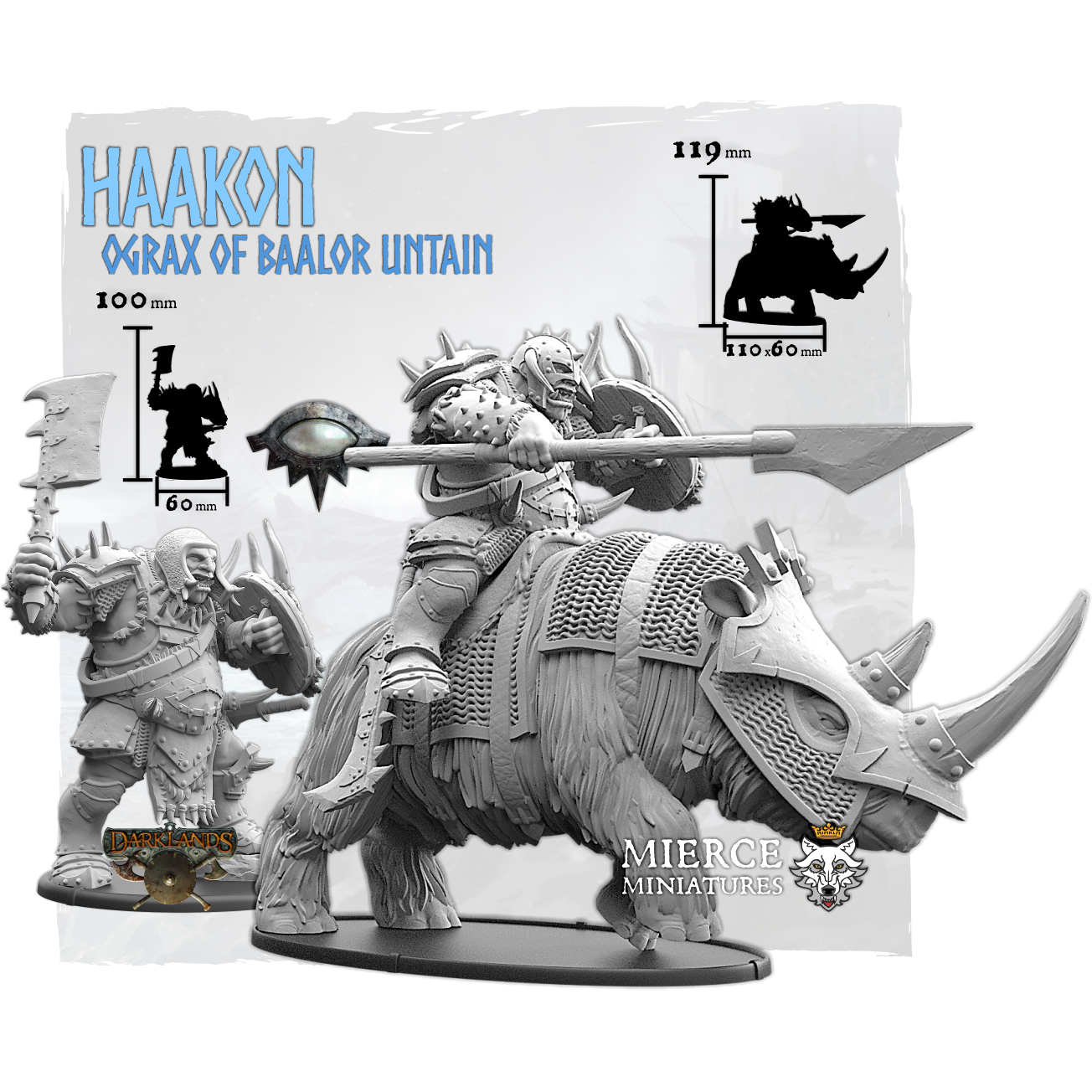 Shieldwall Haakon, Ograx of Baalor Untain on Foot and on Srónocx