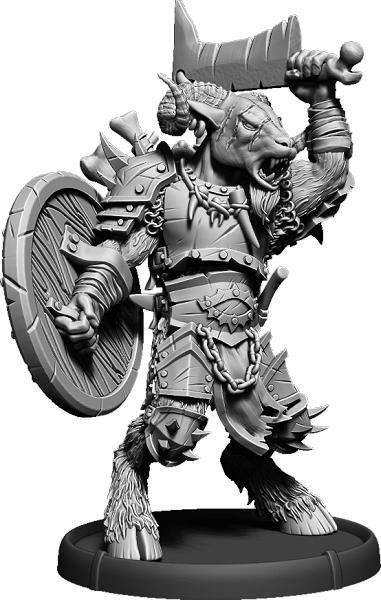 Shieldwall Goraakk the Ripper, Gabrax Gore-Horn on Hoof