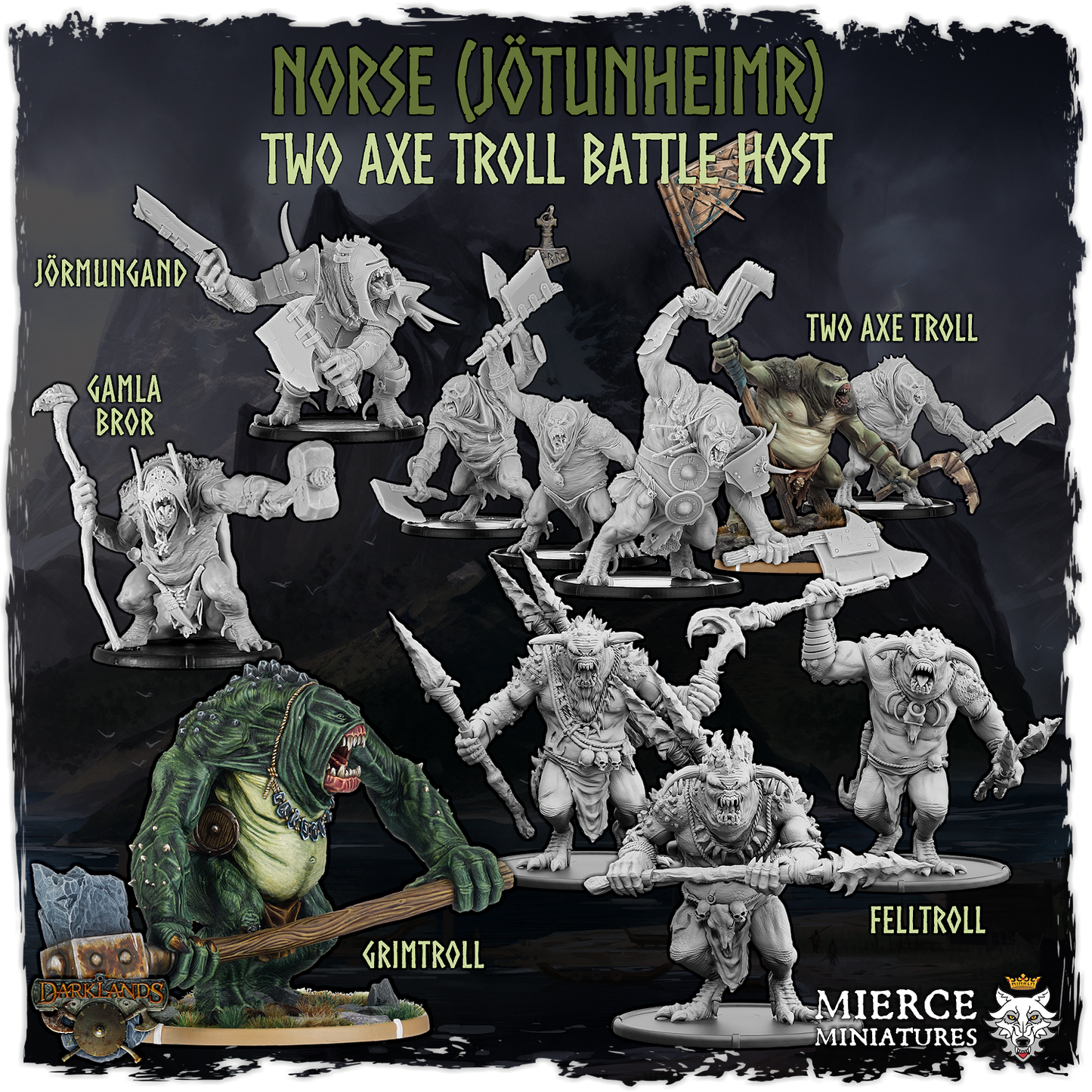 Norse (Jötunheimr) Two Axe Troll Battle Host