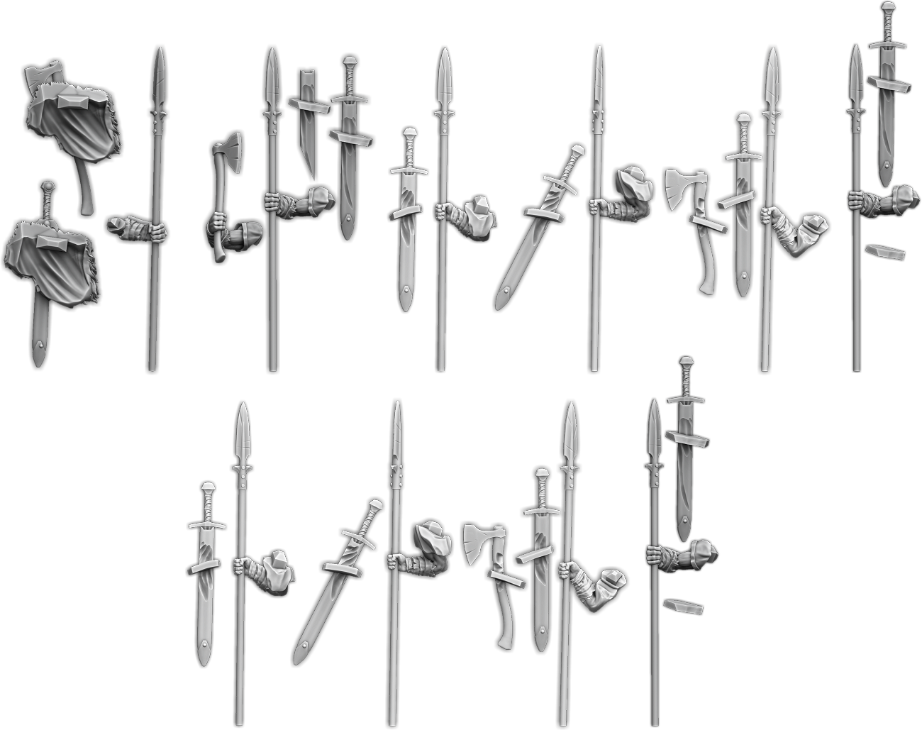 Hrafnen Crew with Spears Upgrade Pack (10x warriors)
