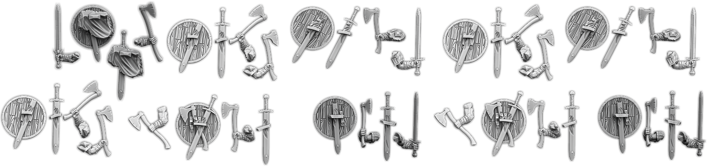 Hrafnen Crew with Two Weapons Upgrade Pack (10x warriors)