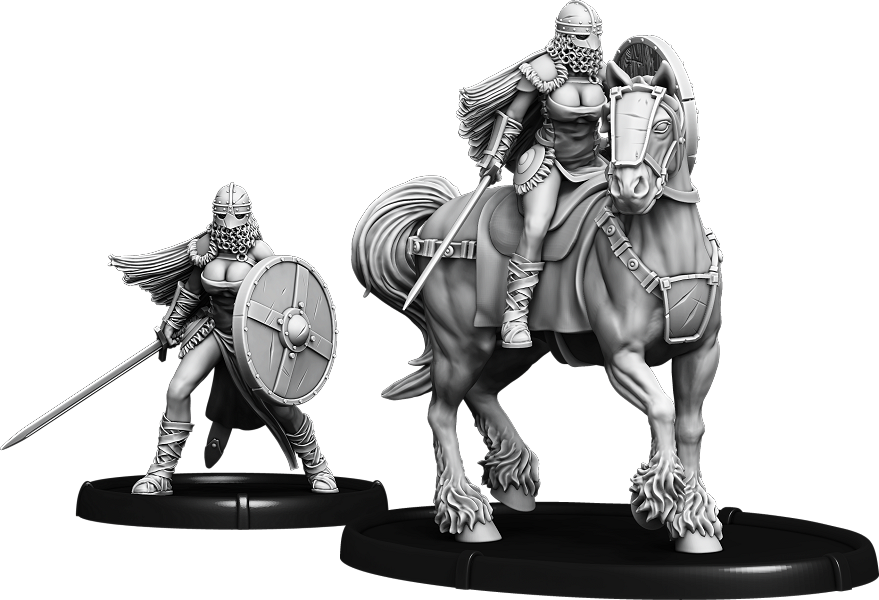 Shieldwall Birna, Dottir of Hrafnen on Foot and on Horse