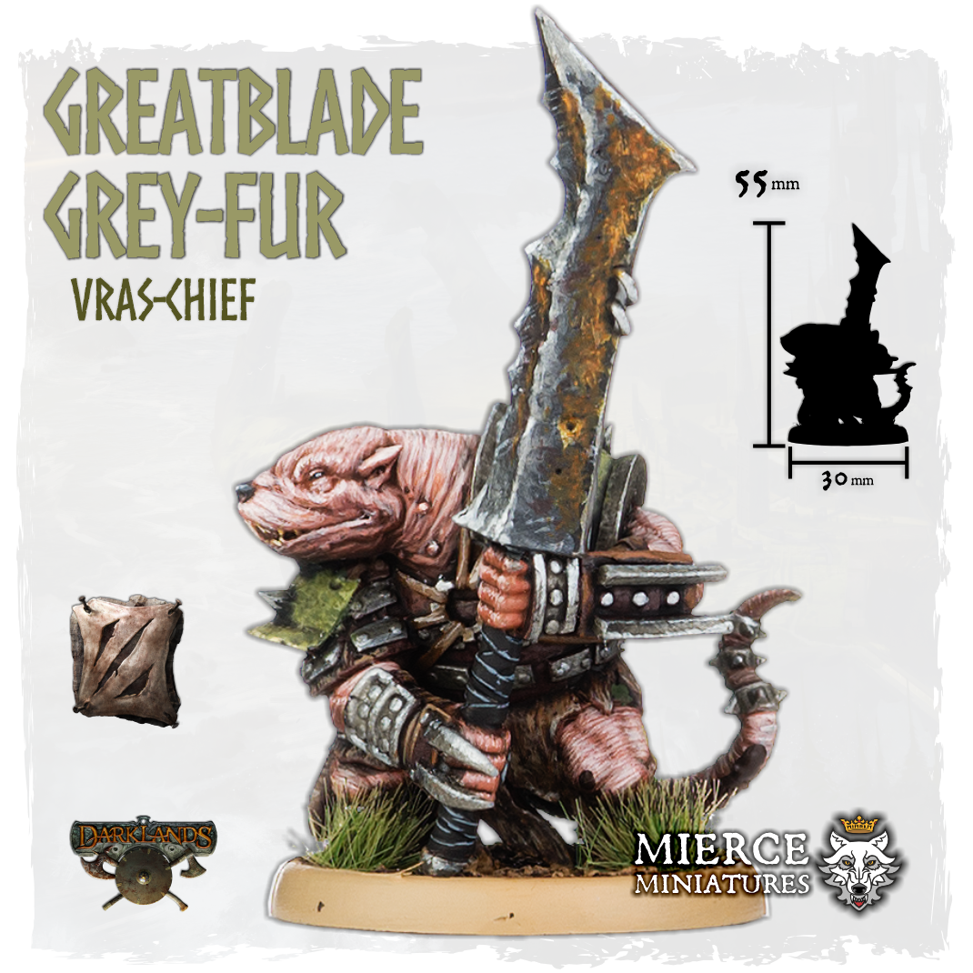 Greatblade Grey-Fur, Vras-Chief on Foot